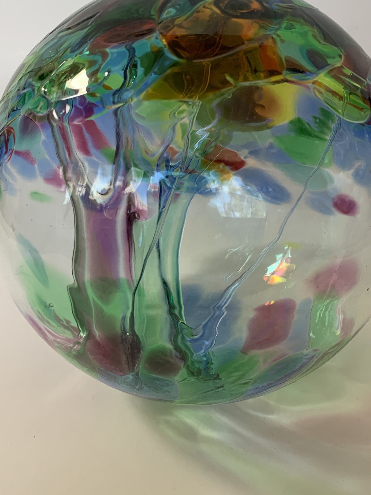 KITRAS Tree of Enchantment Life Family 6" Large Art Glass Ornament Ball eBay