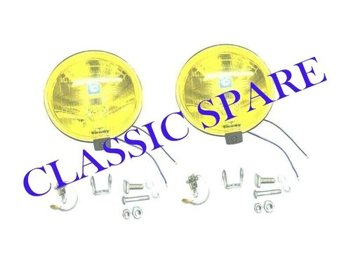 PAIR OF HELLA COMET 500 YELLOW 12V H3 DRIVING LAMP FOR JEEP, TRUCKS, 4x4, SUV - Picture 2 of 3