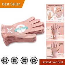 Featherweight Cotton Gloves with Touchscreen Fingers for Night Moisturizing Care