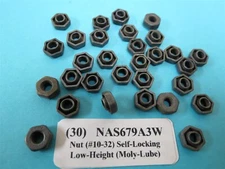 10-32 National Aerospace NAS679A3W Self-Locking Lubricated Aircraft Nuts (30)