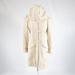beige duffle coat
