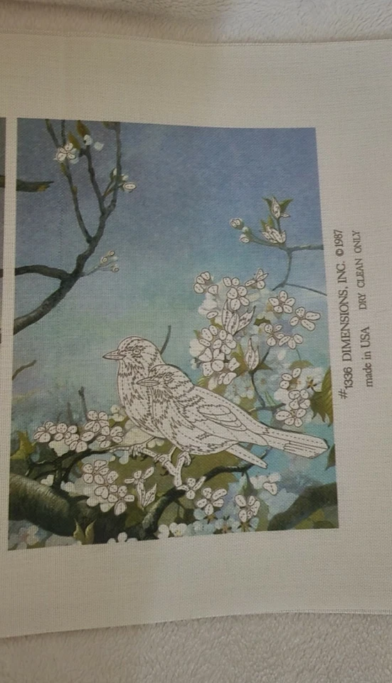 Dimensions Stamped Cross Stitch Four Seasons Birds Sewing Kit Embroidery. R1 - Image 4 of 4