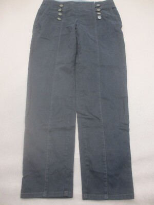 Daughters Of The Liberation Size 6 Womens Black Cotton Double Breasted Jeans 885
