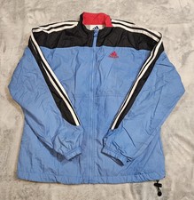 Vintage Adidas Lined Full Zip Windbreaker Track Jacket Men's Size Medium