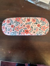 Floral Design Hard Eye Glasses Case