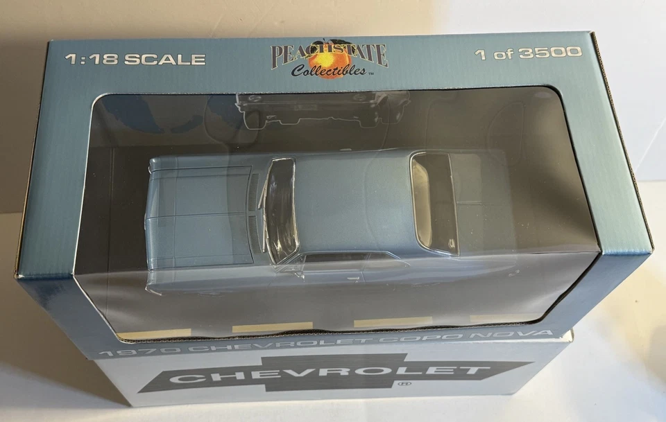 Coche diecast Chevy COPO 350 Nova 1970 Peach State escala 1:18 GMP 8023 Foto 4 de 4