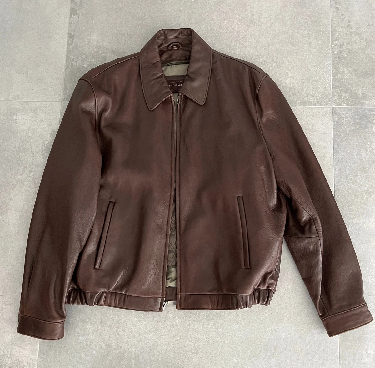 Johnston & Murphy Leather Outer Shell Coats, Jackets & Vests for