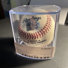 Jackson Chourio Game Used Playoffs 3 Run Home Run Actual Ball 10/6/25 Brewers