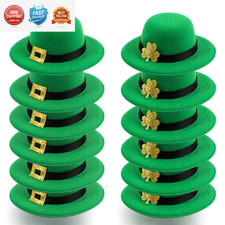FOIMAS 12pcs Mini St Patrick's Day Hat,3.14 Inch Leprechaun Hats with...
