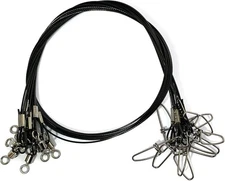 125LB Saltwater Fishing Leaders Heavy Duty Stainless Steel Wire Black-40pcs 