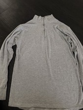 REI Men's Vintage Quarter Zip Pullover Sweater Made In USA Gray Size Medium M