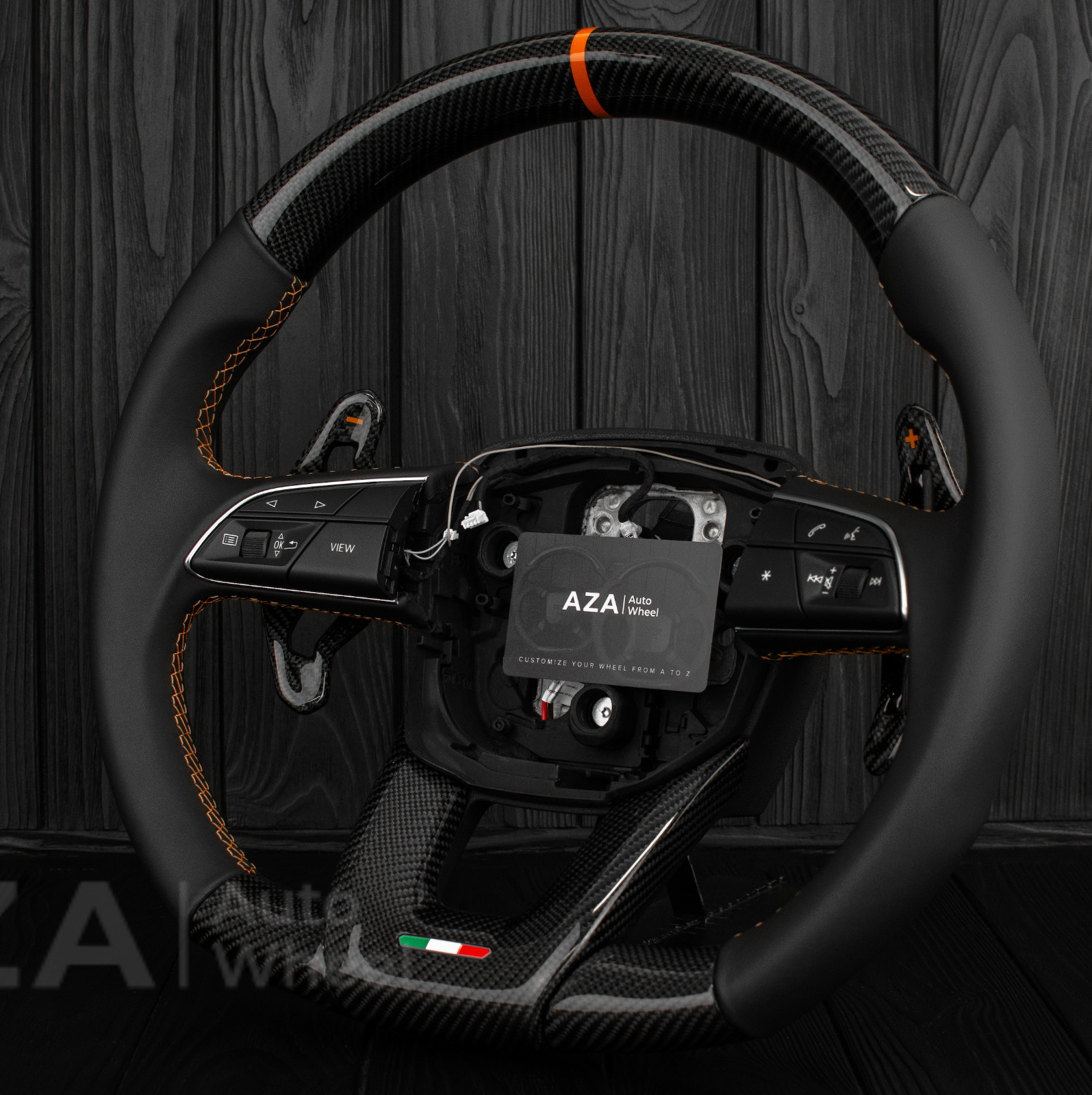 Lamborghini Urus SE Carbon Fiber Steering Wheel Orange