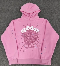Sp5der OG Web Hoodie Pink Size S/M/L/XL