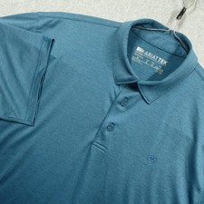 ARIATTEK Polo Shirt Mens M Blue Golf Performance Polyester Blend Quick Dry