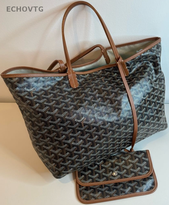 Goyard Tote PM Shoulder Bag Brown White Used Women Classic