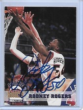 RODNEY ROGERS Basketball Card IP auto NBA Denver Nuggets ROOKIE 1993-94 Hoops. rookie card picture