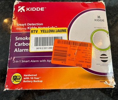 Kidde Smart Smoke & Carbon Monoxide Alarm Hardwired  w/ Battery Backup HomeSafe