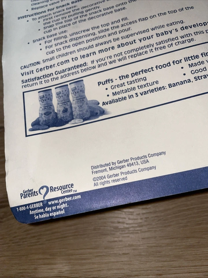 De colección 2pk Gerber Sippy Snacker Tazas a Prueba de Derrames y Base de Snack Púrpura Naranja Nuevo de Lote Antiguo NUEVO Foto 4 de 4