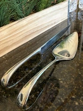 TORUN By Dansk Pie & Cake Server 11 1/8" Cake Knife 13 1/4" Silverplated Italy