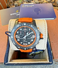 Breitling Endurance Pro 44mm Chronograph Orange Rubber Strap Men