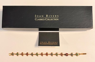 Joan Rivers Gold Toned Multicolor Enamel Bee Link Bracelet w/ Ladybug