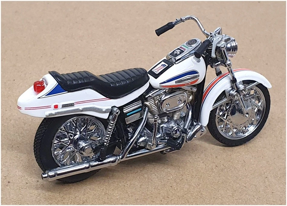 Harley-Davidson Super Glide 1971 Franklin como nueva escala 1/24 B11WC30 - blanca Foto 2 de 4