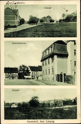 Ak Ramsdorf Regis Breitingen in Sachsen, Ortsteil, Gemeindehaus - 10870094
