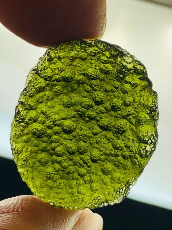 33CT Moldavite Genuine Raw Moldavite Crystal from Czech Republic PIC certificate