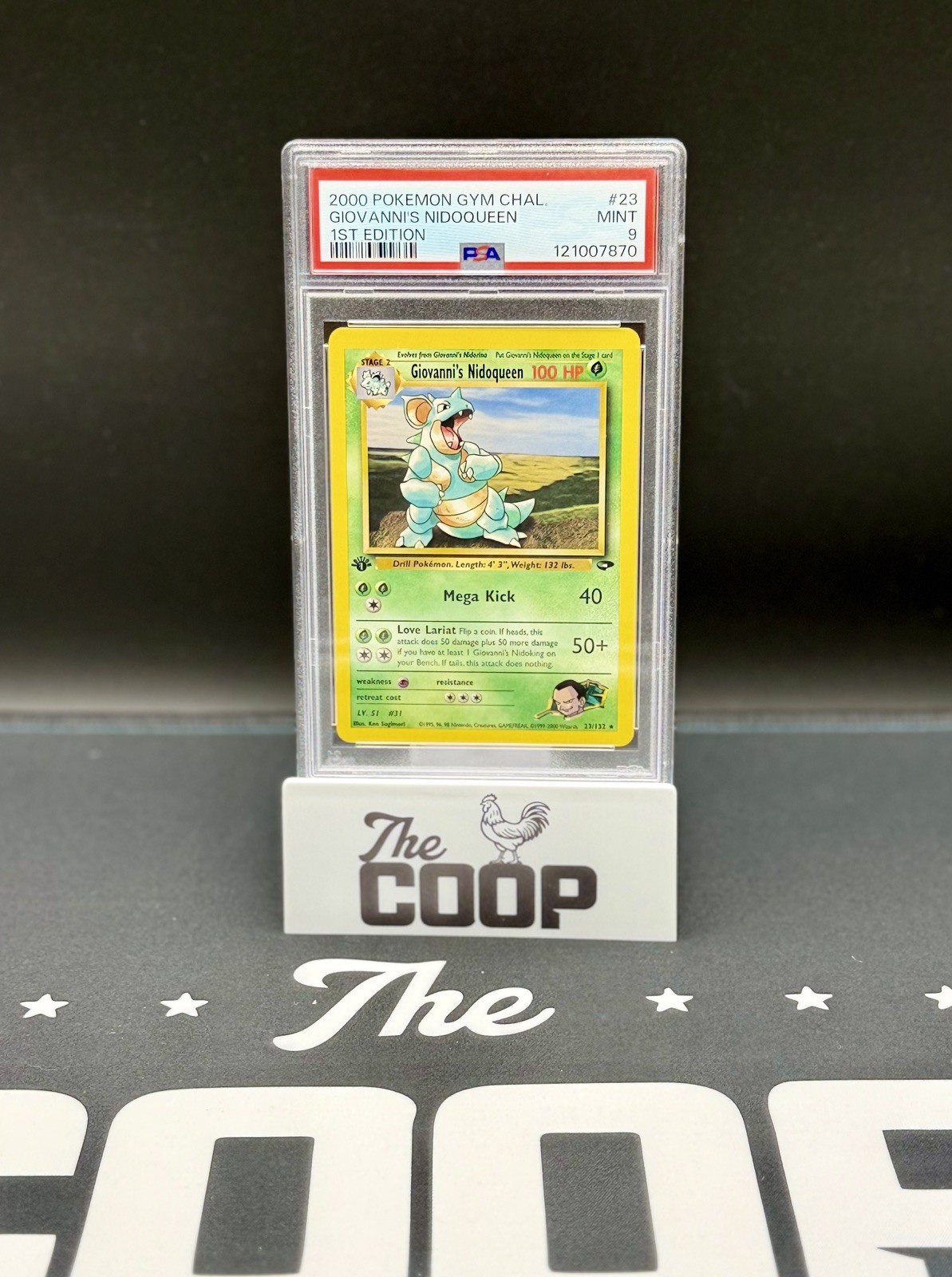 Pokemon Giovanni's Nidoqueen Gym Challenge 1st Edition #23 PSA 9 - new slab