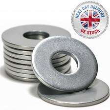 Penny Washers | Large Extra Wide Flat Repair Washers Form G | Steel with Bright