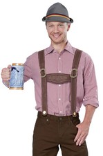 Brand New Lederhosen Oktoberfest Men Outfit Adult Costume Kit