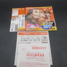 Capcom vs SNK Millennium Fight 2000 Pro Dreamcast with Spine Card Manual Japan