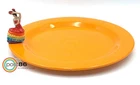 FIESTA BUTTERSCOTCH NORA FLEMING W/ DANCING LADY MINI ROUND PLATTER - NEW IN BOX