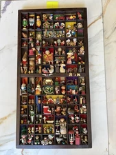 Vintage Printers Letterpress Tray Shadow Box with over 200 figure, Christmas #1