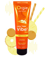 Orgie Dual Vibe Liquid Vibrator 100ml Pina Colada Prickelnd Gleitmittel