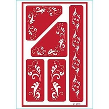 Armour Over n Over Self Stick Reusable Glass Etching Stencils ~ Fleur De Lis