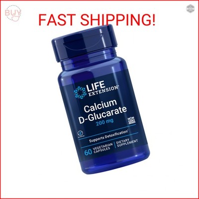 Life Extension Calcium D-Glucarate, 200 mg - Supports Detoxification, Helps Flus