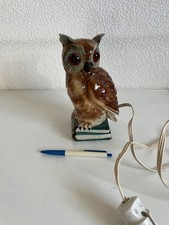 Büchereule mit Leuchtaugen Rauchverzehrer  Porzellan