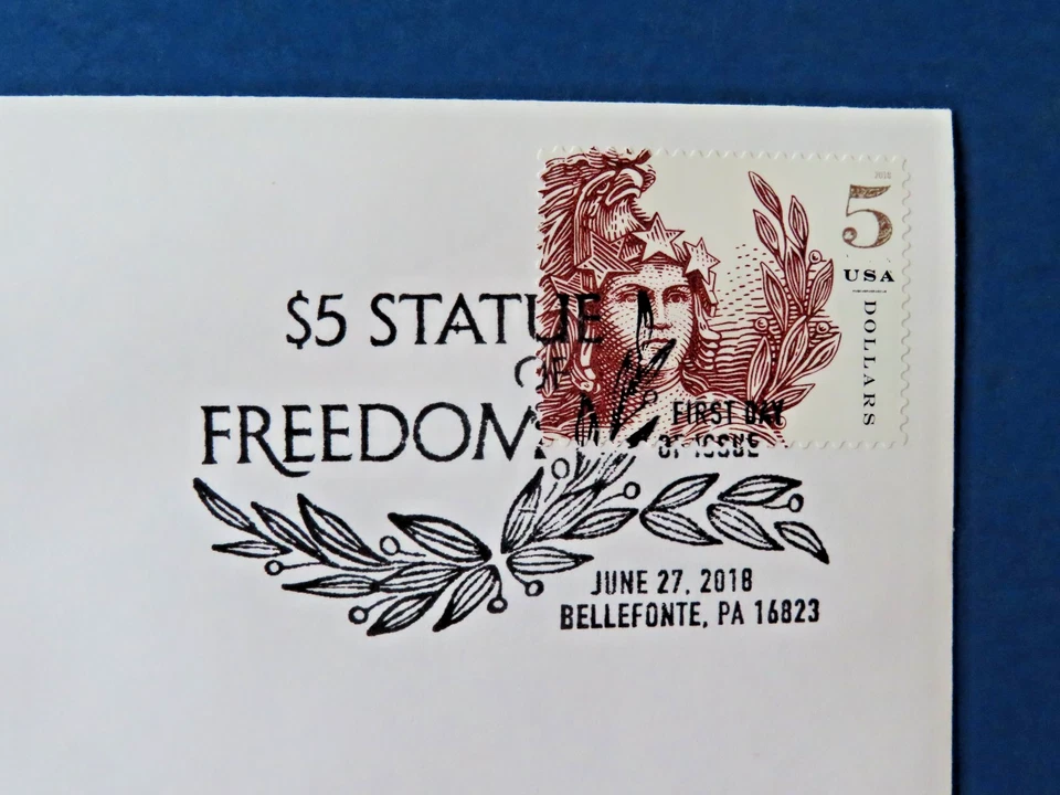 First Day Covers FDC Statue of Freedom Stamps (2018, USA, $1, $2 and $5 5295-97) - Image 4 of 4