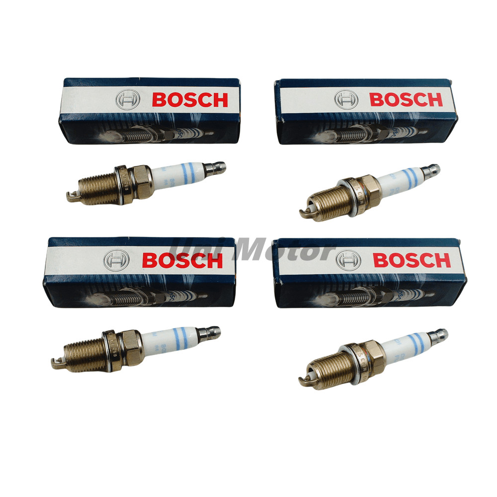 4 pcs 06H905601A BOSCH OEM Double Platinum Spark Plug For VW Tiguan Passat 2.0T