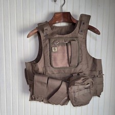 Geissele Tactical Plate Carrier Vest Brown Nylon MOLLE Pouches Hunting Mens