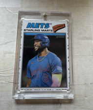 Topps 2026 Heritage Starling Marte Deckle Edge Die Cut SP #213