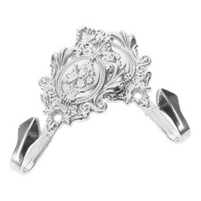 2 Pcs Zinc Alloy Vintage Curtain Holdback Tieback Hooks Rose Design