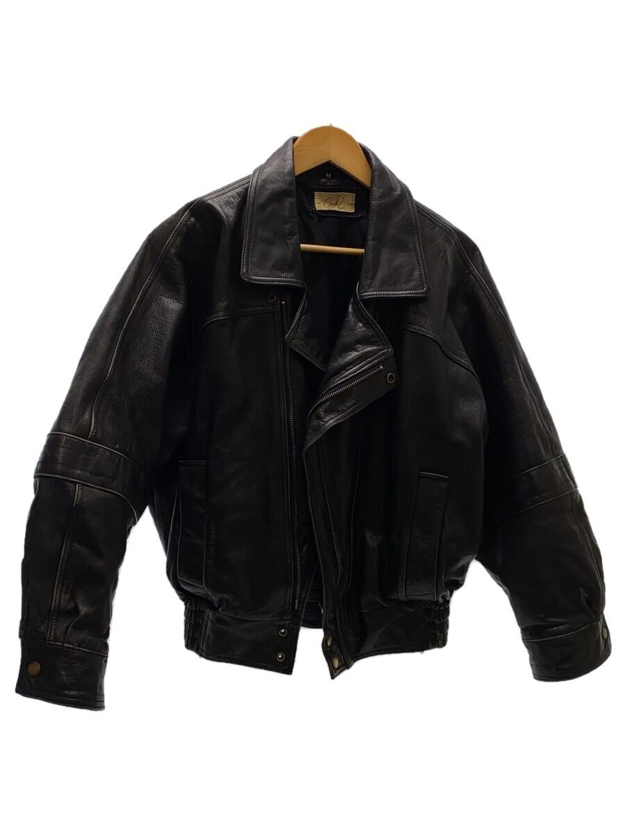 Men's Black Leather Blouson Jacket Style 1266