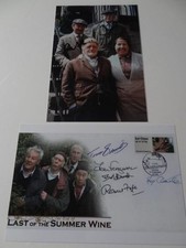 LAST OF THE SUMMER WINE ROY CLARKE + MARINA + CLEGGY SIGNED PREPRINT PHOTOGRAPHS