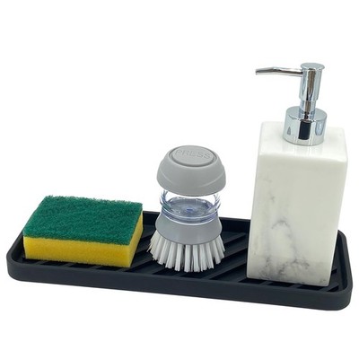 Spülbecken Organizer Silikon Schwammhalter 30cm x 11cm Küche Bad Organizer für
