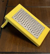 Sunkist 6” Yellow Lemon Zester/Grater - Stainless Steel & Plastic- Folds /Nice!