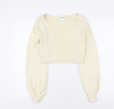 Pullover Pulli Damen UK Größe M Monki Elfenbein