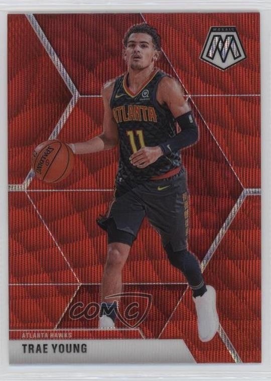 2019-20 Panini Mosaic Tmall Red Wave Prizm Trae Young #182 1bi0