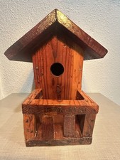 Vintage Handcrafted 1/2  Cedar Wood Birdhouse...
